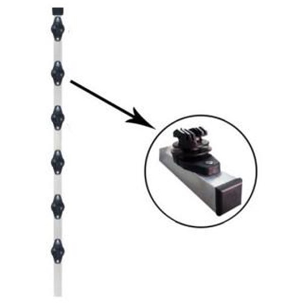 Haste perfil para cerca tubo quadrado  25X25 1 MT C/6 Isolador W