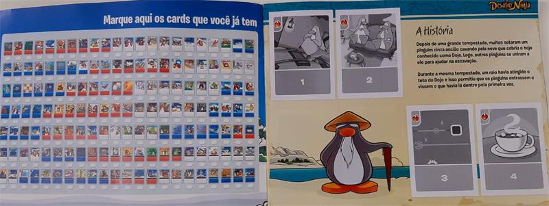 Cards Club Penguin 6 Cartas + 1 Adesivo Desafio Ninja Oficial