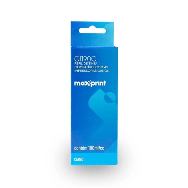 TINTA CANON GI190C - 190C (100ML) CIANO MAXPRINT REF.:61000010