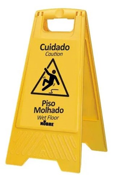 PLACA SINALIZADORA  PISO MOLHADO   - NOBRE