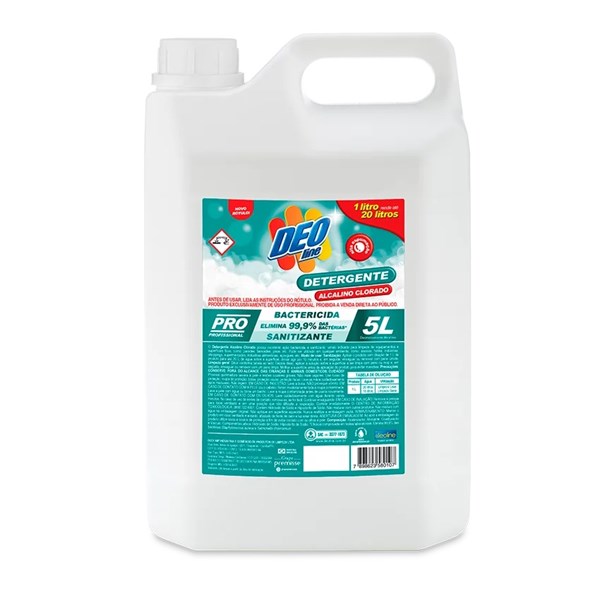 DETERGENTE ALCALINO CLORADO 1:20 DEO LINE 5L REF.:160014-5