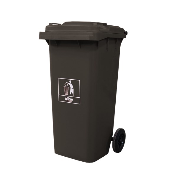 COLETORA PLASTICA 120L. C/RODAS (MOD. EUROPEU) CINZA - NOBRE - REF.: 41371