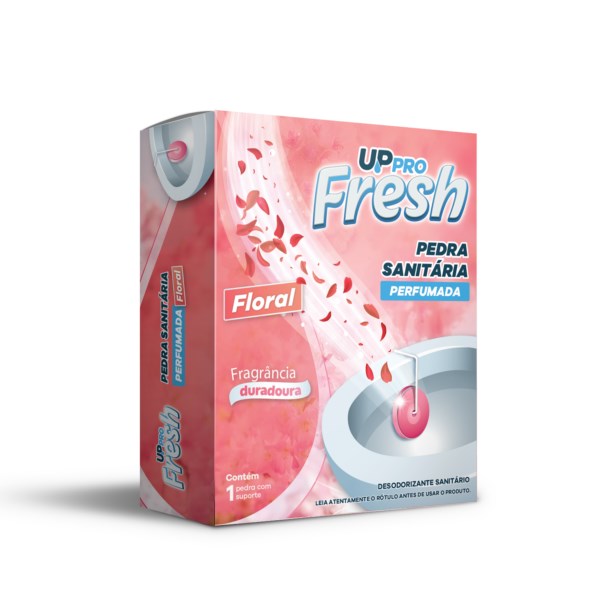 PEDRA SANITARIA FLORAL UPPRO FRESH C/SUPORTE 25GR REF.:54926