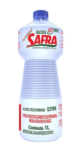ALCOOL 92,8º SAFRA 1L