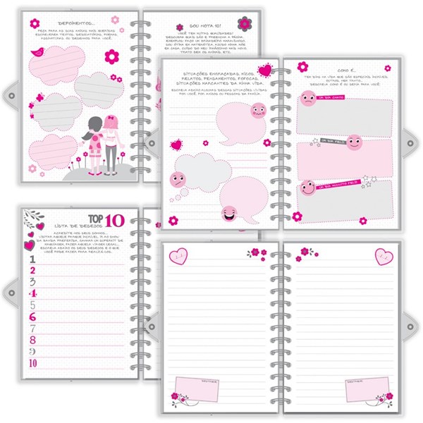 Diário com Chave Joaninha