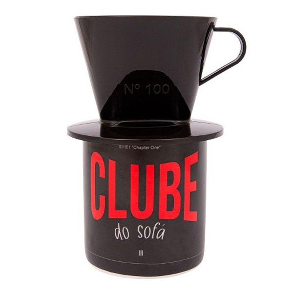 Caneca Cilíndrica com Coador - Love Canecas Clube