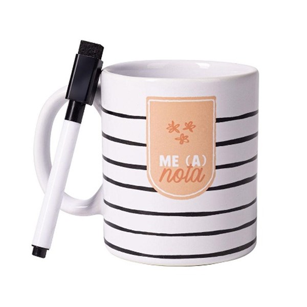 Caneca cilíndrica 330ml - Frases Cores e Amores me Anota