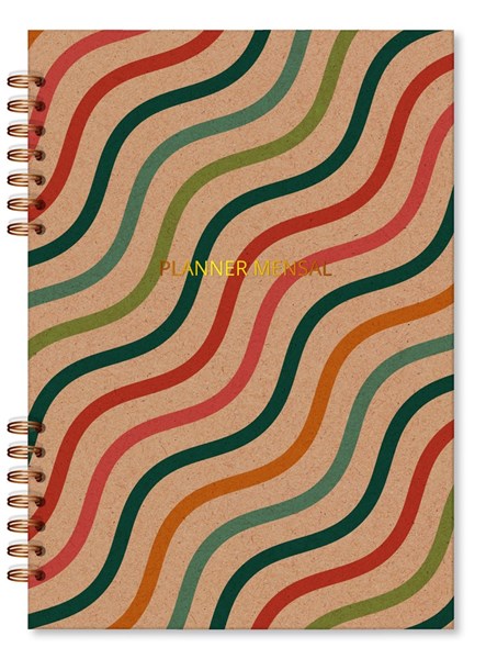 Planner Compacto Mensal Kraft Curvas