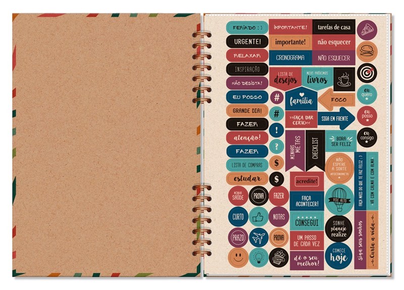 Planner Compacto Mensal Kraft Curvas