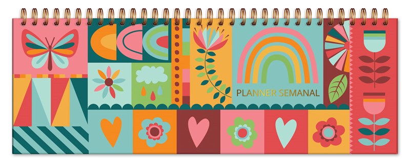 Planner Organizador Semanal Arco-Íris