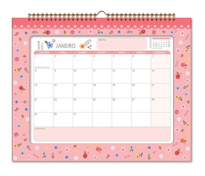 Calendário Planner Buquê