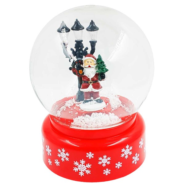 Globo Natalino Papai Noel C/ LED e Som 18cm