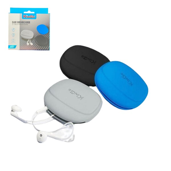 Case Organizador de Cabos e Fone de Ouvido KINGO - DIGIBOX
