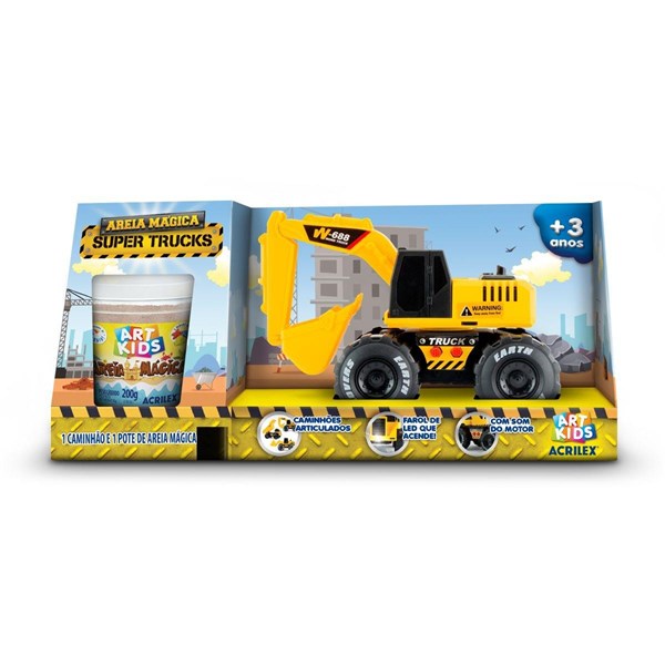 Massa Areia Areia Mágica Super Trucks 200 g - Acrilex