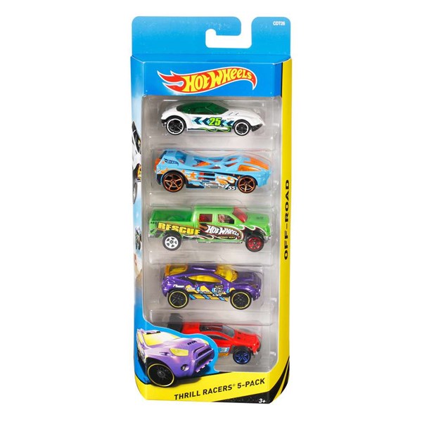 Kit Hot Wheels Carros Básicos 1:64 Sortidos 5 Unidades