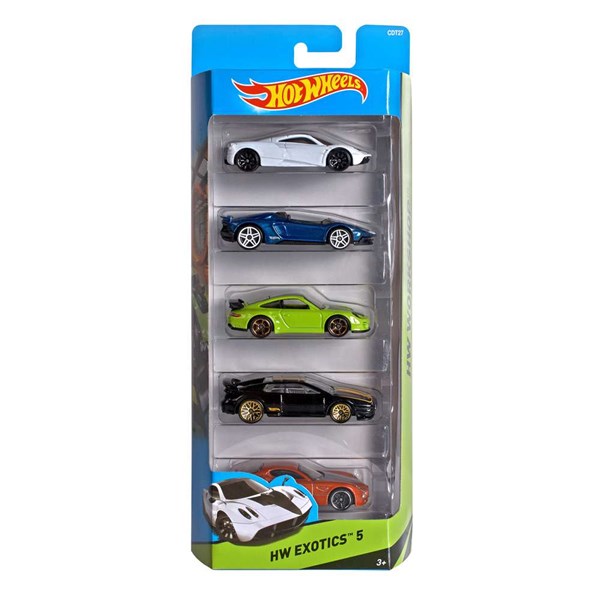Kit Hot Wheels Carros Básicos 1:64 Sortidos 5 Unidades