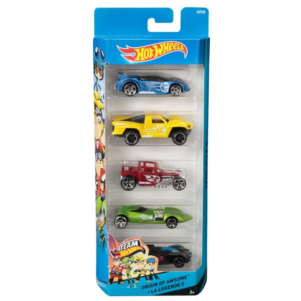 Kit Hot Wheels Carros Básicos 1:64 Sortidos 5 Unidades