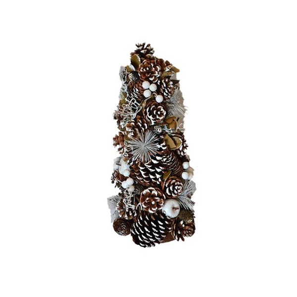 Árvore de Natal 42cm Pinha Bolinhas