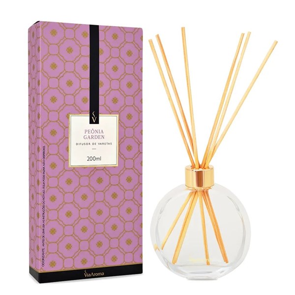 Difusor de Varetas Peônia Garden Via Aroma - 200ml