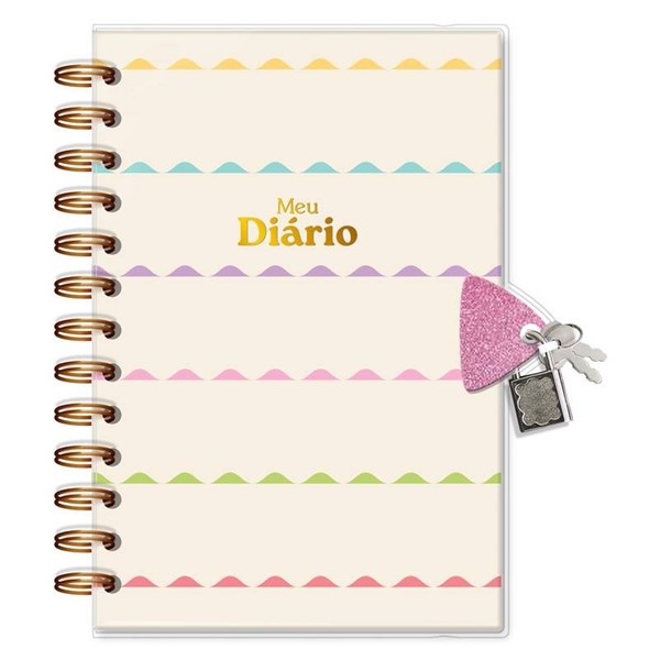Diário com Chave Fina Ideia Flores para Você 11,8×17,5cm 84 folhas capa protetora - Black Friday