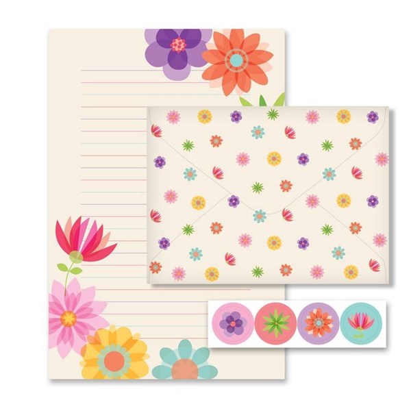 Papel De Carta - 4 unid. Flores para voce
