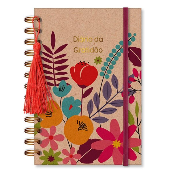 Diário da Gratidão Floral Kraft