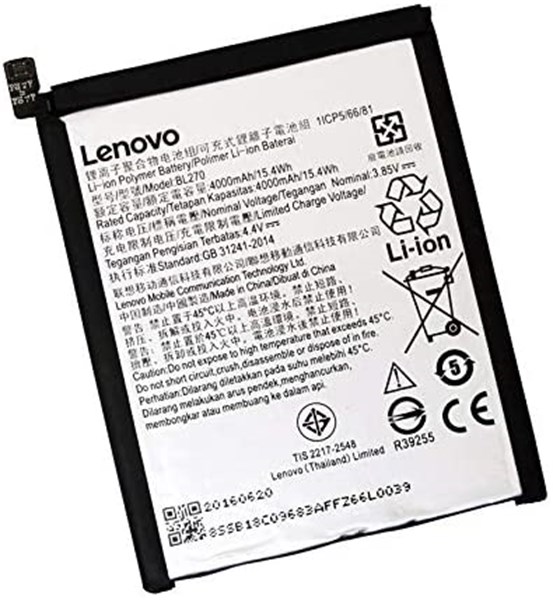BATERIA MOTOROLA G6 PLAY/E5/LENOVO VIBE K6 PLUS (BL-270) GE-906 GOLD