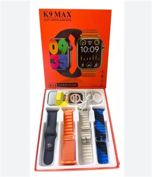 RELOGIO SMART WATCH K9 MAX COM 4 PULSEIRAS