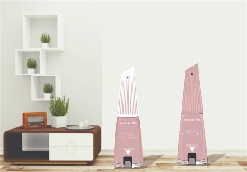 TOTEM TORRE ÁLCOOL GEL DE 1 LITRO PERSONALIZADO