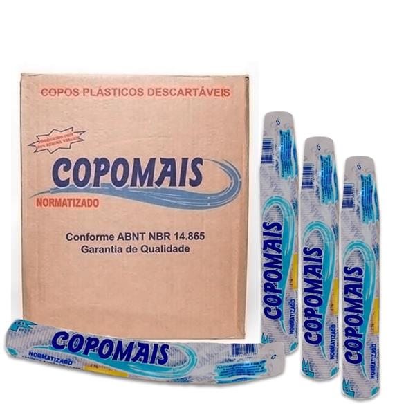 COPO DESCARTÁVEL 180 ML ABNT TRANSPARENTE  (2500 UN)-COPOMAIS