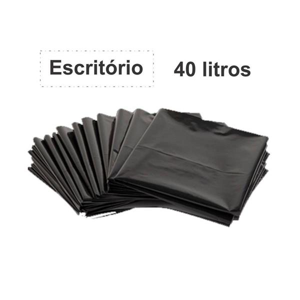 SACO DE LIXO 40 L - PRETO (53X55 C/ 100 UN)