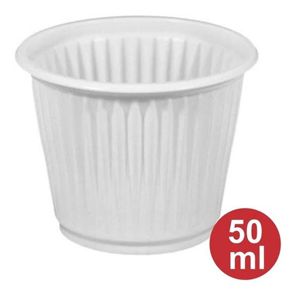 COPO DESCARTAVEL  50 ML BRANCO - (TIRAS C/ 100) COPOMAIS