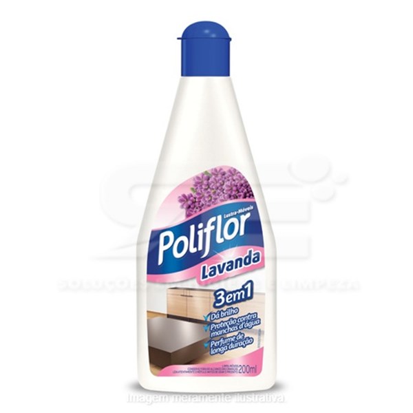 LUSTRA MOVEIS POLIFLOR 200ML LAVANDA