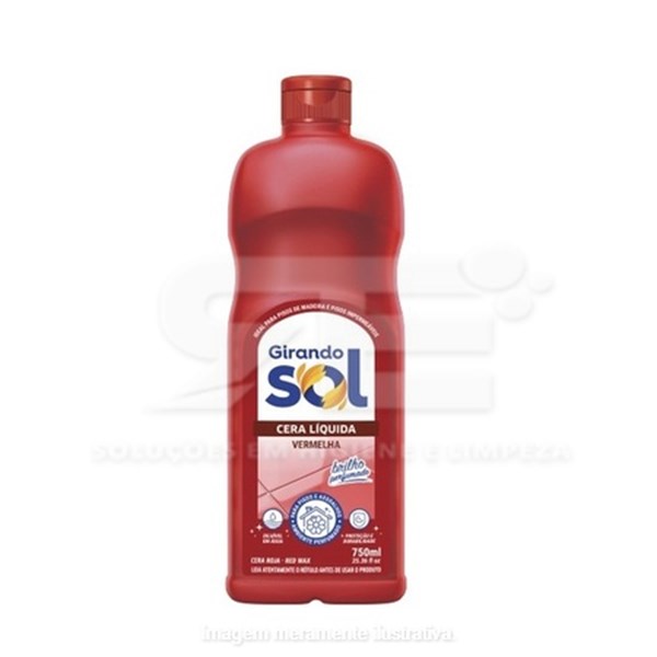 CERA LIQ. GIRANDO SOL 750ML VERMELHA