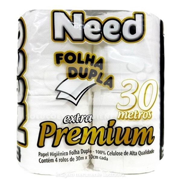 PAPEL H. NEED 04X30M FOLHA DUPLA EXTRA PREMIUM
