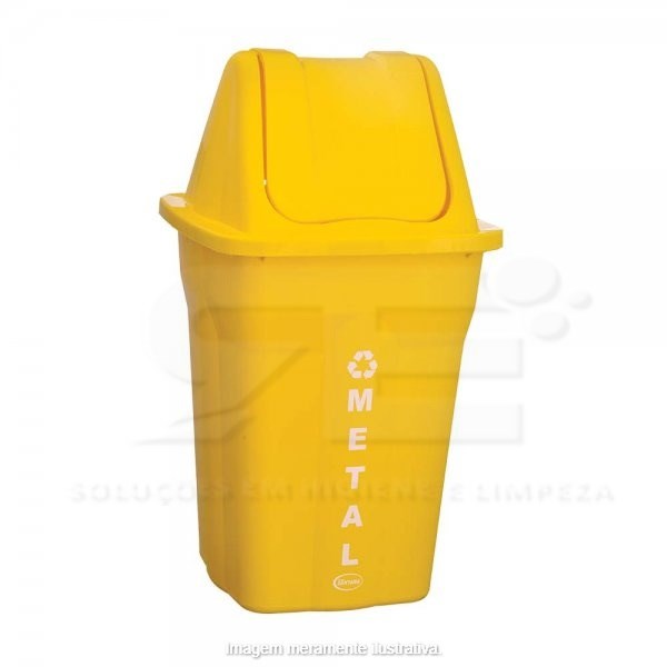 LIXEIRA PLAST. SANTANA 060L C/ BASC. COLETA SEL.  REF.360/ME