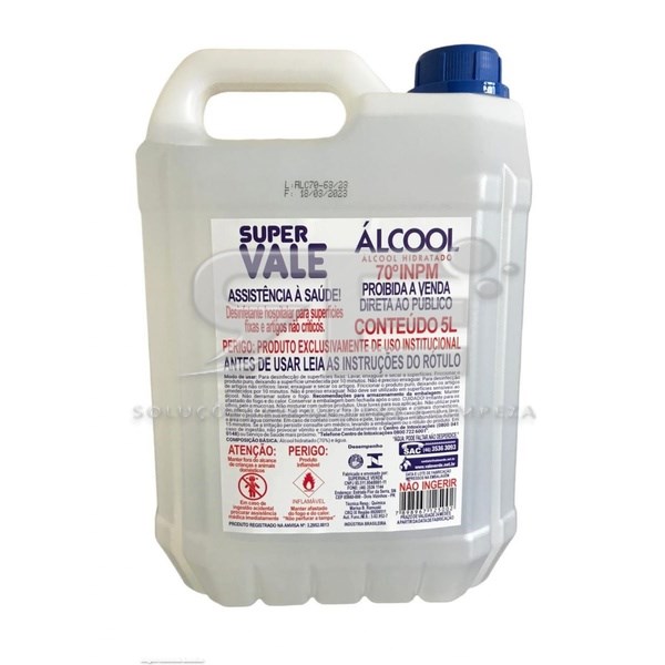 ALCOOL LIQ. HOSPITALAR 5L SUPER VALE