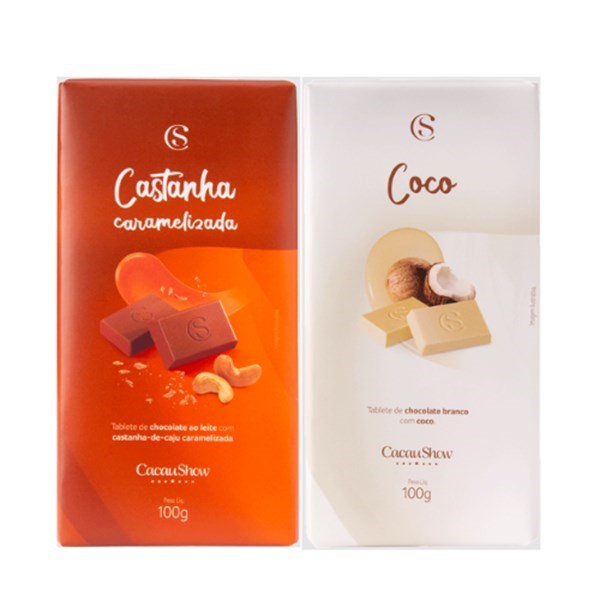 TABLETE - CASTANHA CARAMELISADA 100G
