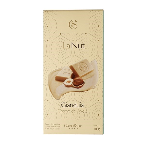 TABLETE AVELÃ BRANCO - LANUT 100g