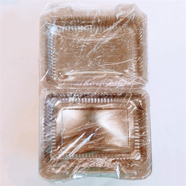 Embalagem PET 8 cristal retangular articulada 10un prafesta