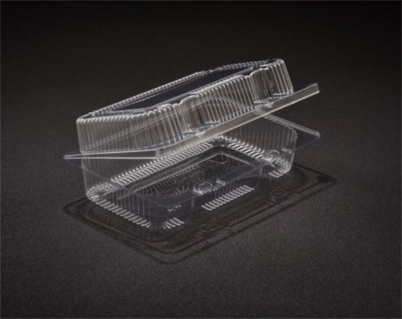 Embalagem PET 8 cristal retangular articulada 10un prafesta