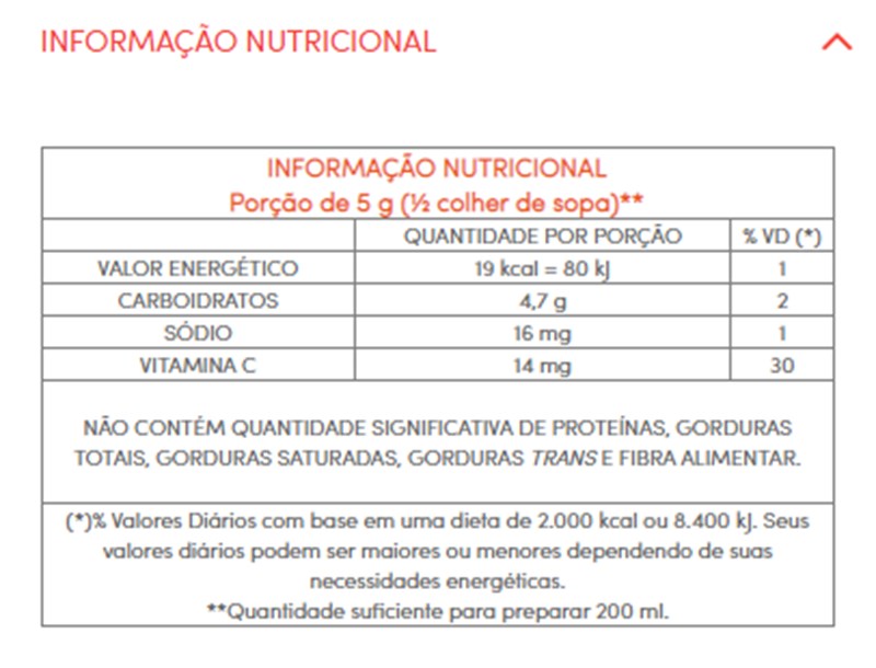 Refresco em pó limão adoçado 350g wilson