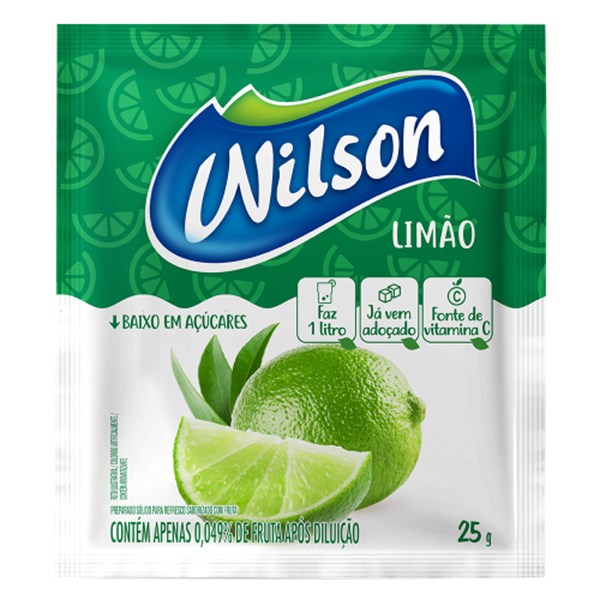 Refresco em pó limão adoçado 350g wilson