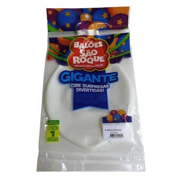 Balão gigante liso branco polar são roque