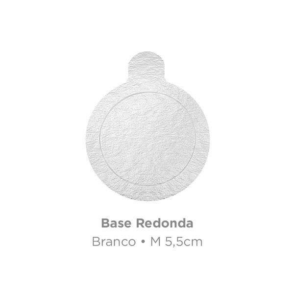 Base para doces redondo branco MEDIA 5,5 cm 25un