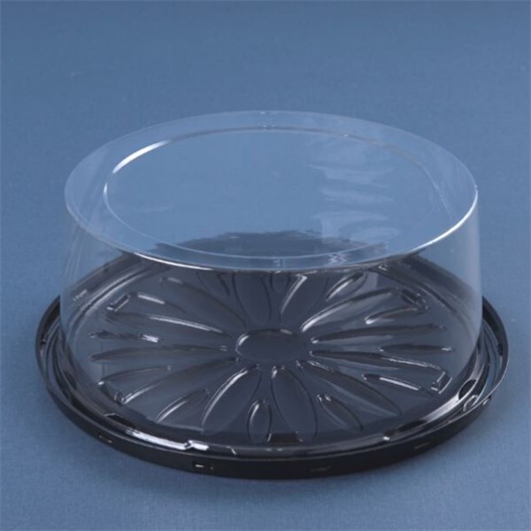 Embalagem PET 32 europa luxo torta preta alta 227x97mm unidade sanpack