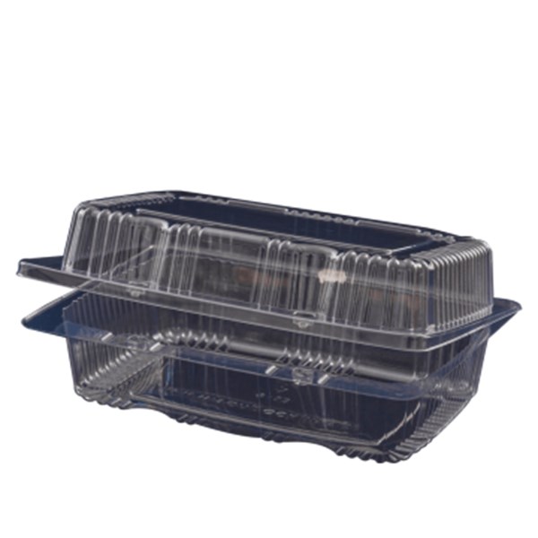 Embalagem PET 13 retangular articulada 212x151x79mm  10un sanpack