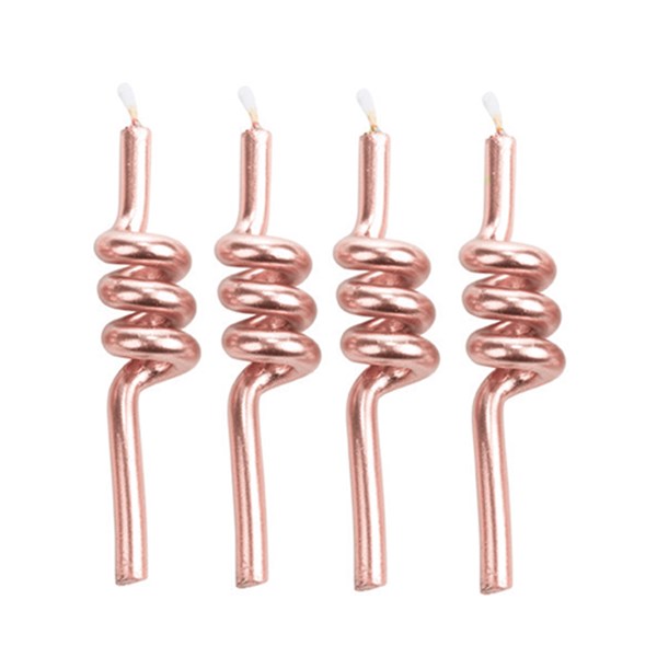 Vela tubo rose silver festas