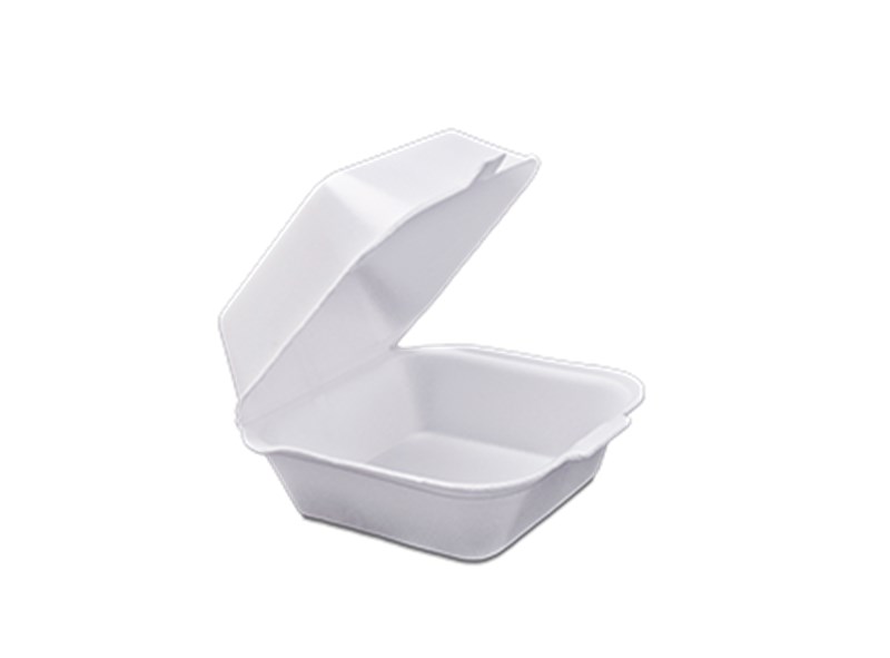 FARDO 100UN - Hamburgueira EPS TH03 BRANCA 16x16cm totalplast