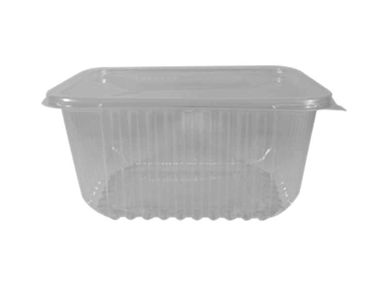 Kit pote e tampa retangular 1500ml 10un totalplast